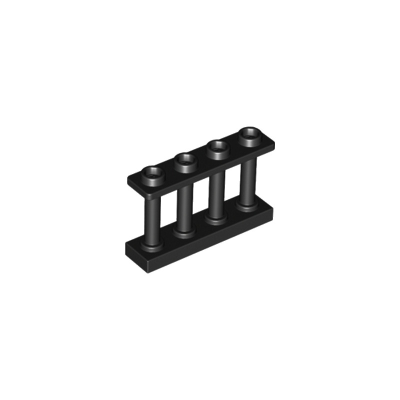 LEGO 2 clôtures 1 x 4 x 2 In Noir
