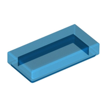 LEGO 6251289 FLAT TILE 1X2 - TRANSPARENT DARK BLUE