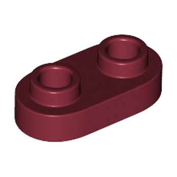 LEGO 6212040 PLATE 1X2, ROND - NEW DARK RED