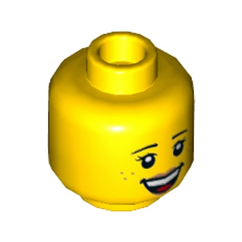 LEGO 6116616 TÊTE  FEMME ( 2 FACES ) - JAUNE