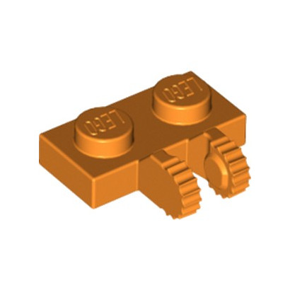 LEGO 6266212 PLATE 1X2 W/FORK, VERTICAL - ORANGE