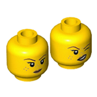 LEGO 6223923 TÊTE FEMME ( 2 FACES ) - JAUNE