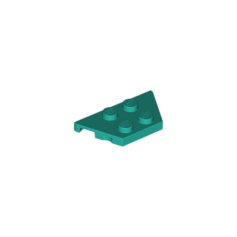 LEGO 6325430 PLATE 2X4X18° - BRIGHT BLUEGREEN