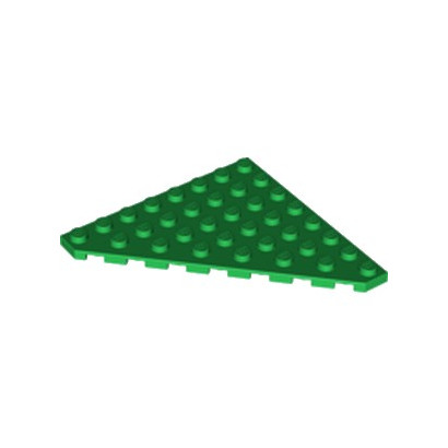 LEGO 6096714 PLATE 8X8 ANGLE 45 DEG - DARK GREEN