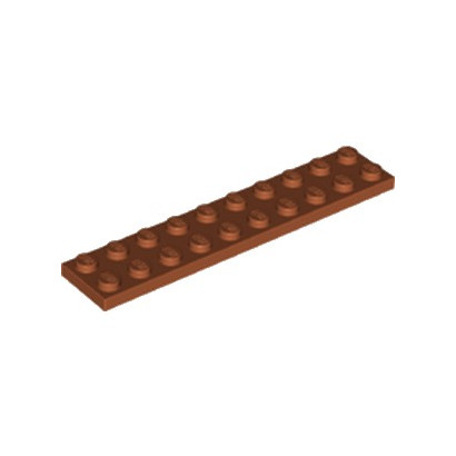 LEGO 6351327 PLATE 2X10 - DARK ORANGE