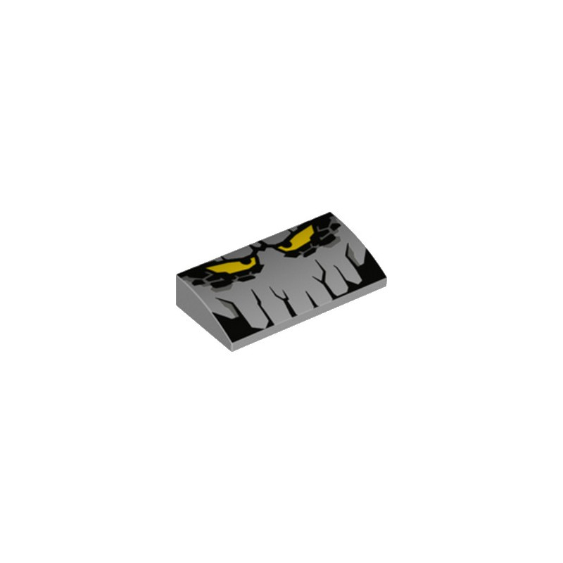 LEGO 6175141 PLATE, W/ BOW 2X4X2/3 - MEDIUM STONE GREY