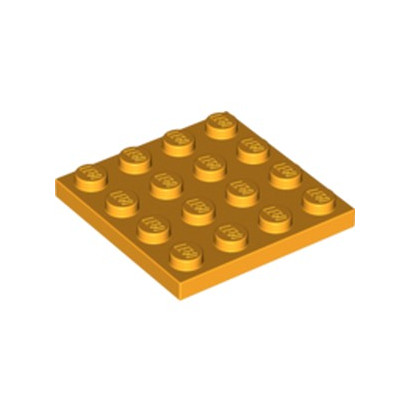 LEGO 6093272 PLATE 4X4 - FLAME YELLOWISH ORANGE