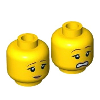 LEGO 6123730 WOMAN HEAD ( 2 FACES ) - YELLOW