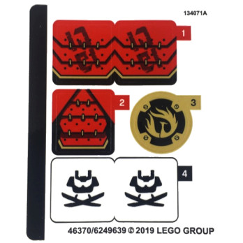 Stickers / Autocollant Lego Ninjago 70665