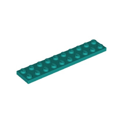LEGO 6249538 PLATE 2X10 - BRIGHT BLUEGREEN 
