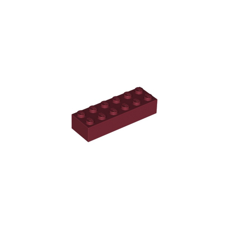LEGO 6089268 - Brique 2X6 - New Dark Red