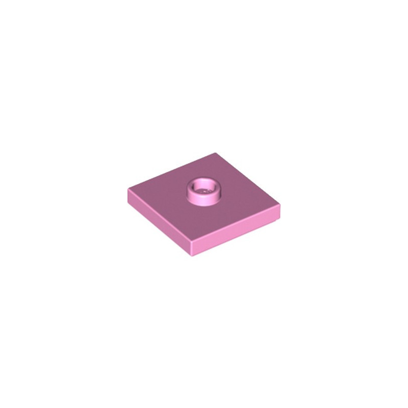 LEGO 6251842 PLATE 2X2 W 1 KNOB - ROSE CLAIR
