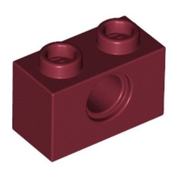 LEGO 6212010 TECHNIC BRIQUE 1X2, Ø4.9 - NEW DARK RED