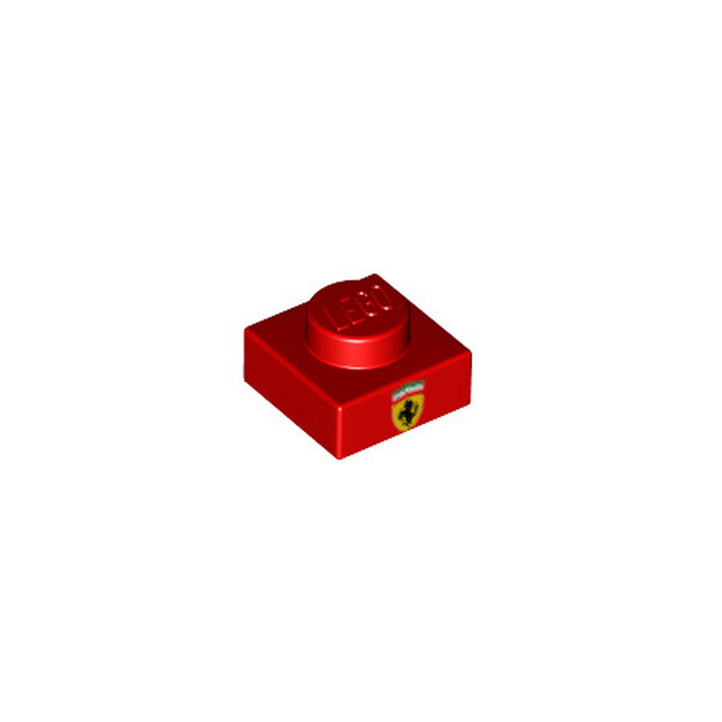 LEGO 6253610 PLATE 1X1 - IMPRIME ROUGE LOGO FERRARI