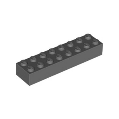 LEGO 6187438 BRIQUE 2X8 - DARK STONE GREY