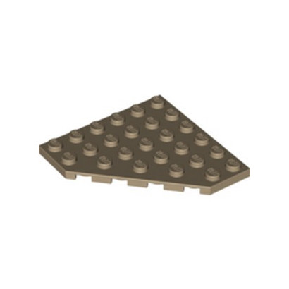 LEGO 6030845 CORNER PLATE 6X6X45° - SAND YELLOW