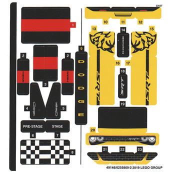 Stickers / Autocollant Lego Speed Champions 75893
