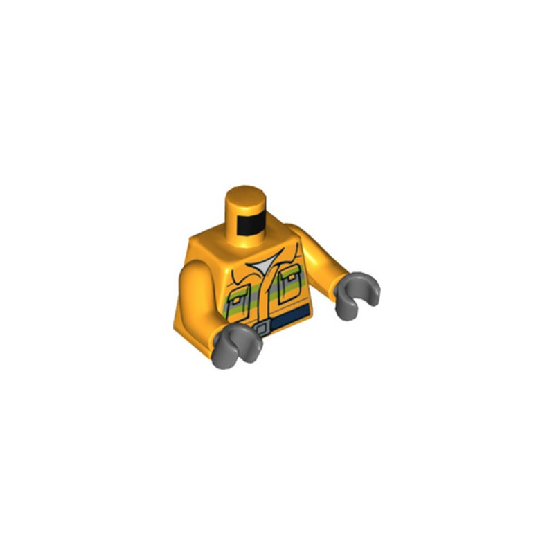 LEGO 6250484 TORSE POMPIER - FLAMME YELLOWISH ORANGE