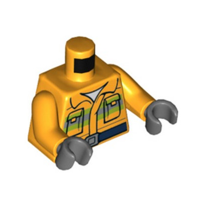 LEGO 6250484 TORSE POMPIER - FLAMME YELLOWISH ORANGE
