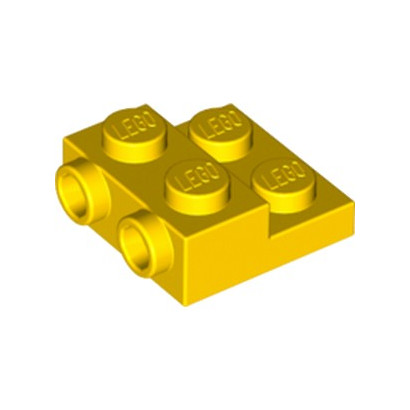 LEGO 6248833 PLATE 2X2X2/3 W. 2. HOR. KNOB - JAUNE