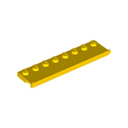 LEGO 6267053 PLATE 2X8 W/GLIDING GROOVE - JAUNE