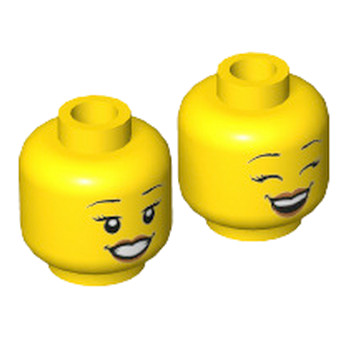 LEGO 6270417 WOMAN HEAD ( 2 FACES ) - YELLOW