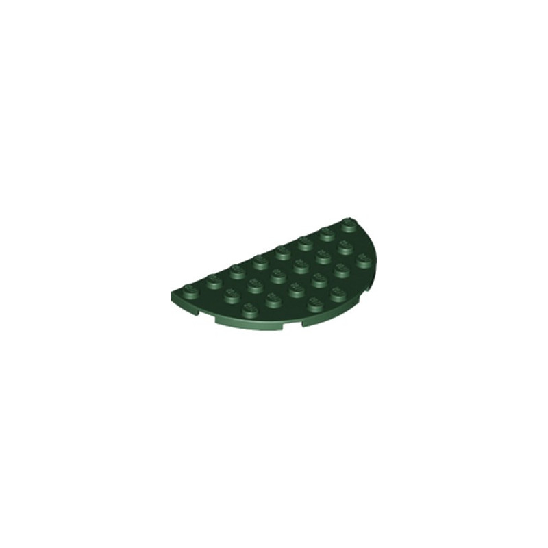 LEGO 6219683 1/2 ROND PLAT 4X8 - EARTH GREEN