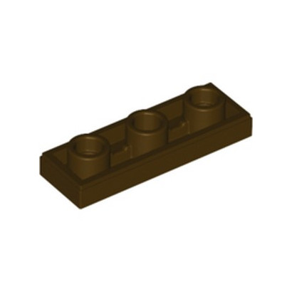 LEGO 6272145 PLATE LISSE 1X3 INV - DARK BROWN