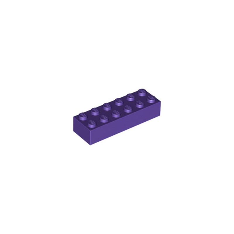 LEGO 6147004 BRIQUE 2X6 - MEDIUM LILAC