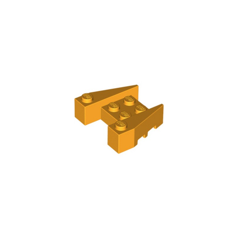 LEGO 6015235 BRIQUE 4X4/18° - FLAME YELLOWISH ORANGE