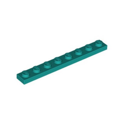 LEGO 6259921 PLATE 1X8 - BRIGHT BLUEGREEN