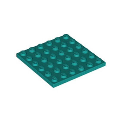 LEGO 6251830 PLATE 6X6 - BRIGHT BLUEGREEN