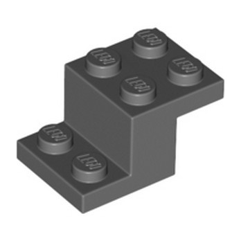 LEGO 6395363 BRICK W/ PLATE 2X3X1 1/3 - DARK STONE GREY