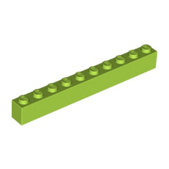 LEGO 6252809 BRIQUE 1X10 - BRIGHT YELLOWISH GREEN