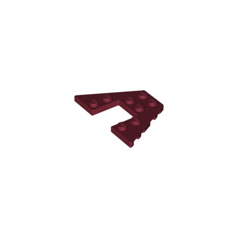 LEGO 6275502 PLATE 6X4 W/ANGLE - NEW DARK RED