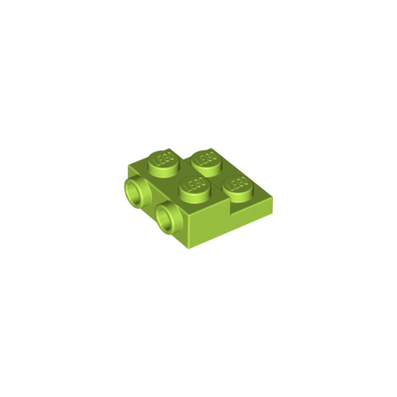 LEGO 6264064 PLATE 2X2X2/3 W. 2. HOR. KNOB - BRIGHT YELLOWISH GREEN