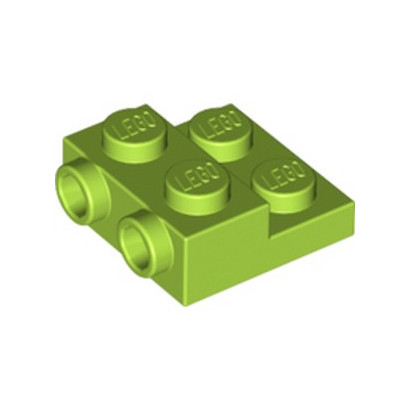 LEGO 6264064 PLATE 2X2X2/3 W. 2. HOR. KNOB - BRIGHT YELLOWISH GREEN