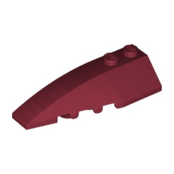 LEGO 6251599 LEFT SHELL 2X6 W/BOW/ANGLE - NEW DARK RED