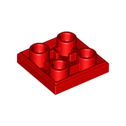 LEGO 6013868 PLATE LISSE 2x2 INVERSE - ROUGE