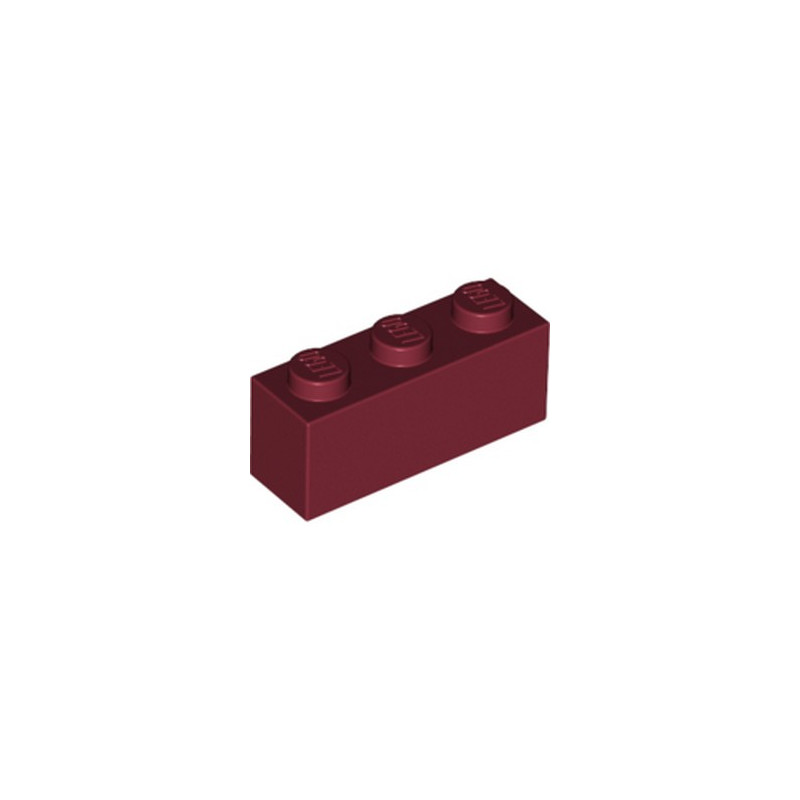LEGO 6264025 BRICK 1X3 - NEW DARK RED