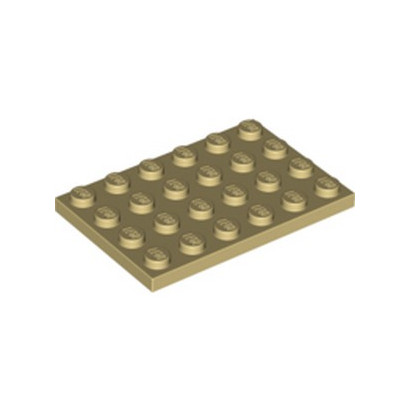 LEGO 4114001 PLATE 4X6 - TAN