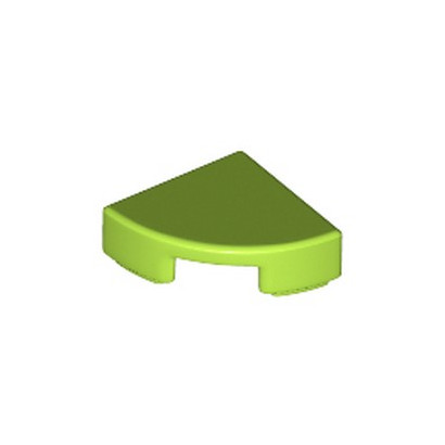 LEGO 6211875 PLATE LISSE ROND1/4 ROND 1X1 - BRIGHT YELLOWISH GREEN