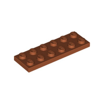 LEGO 6219673 PLATE 2X6 - DARK ORANGE
