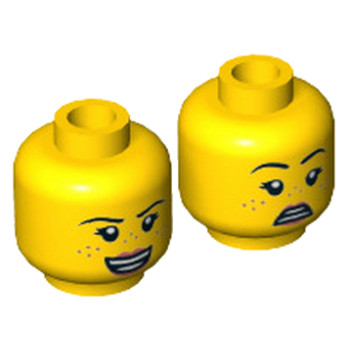 LEGO  6276896 TÊTE FEMME (2 FACES)