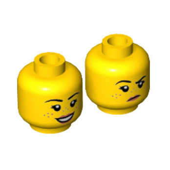LEGO 6271729 WOMAN HEAD (DUAL SIDE) - YELLOW
