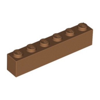 LEGO 6099341 BRICK 1X6 - MEDIUM NOUGAT