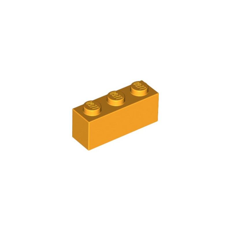 LEGO 6061688 BRIQUE 1X3 - FLAME YELLOWISH ORANGE
