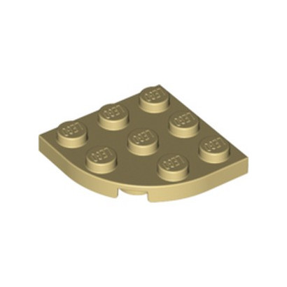 LEGO 4124071  PLATE 3X3, 1/4 CIRCLE - BEIGE