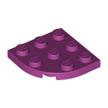 LEGO 6112979 PLATE 3X3, 1/4 CIRCLE - MAGENTA
