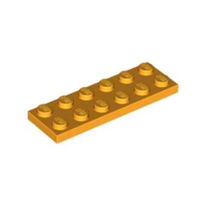 LEGO 6097509  PLATE 2X6 -  FLAME YELLOWISH ORANGE